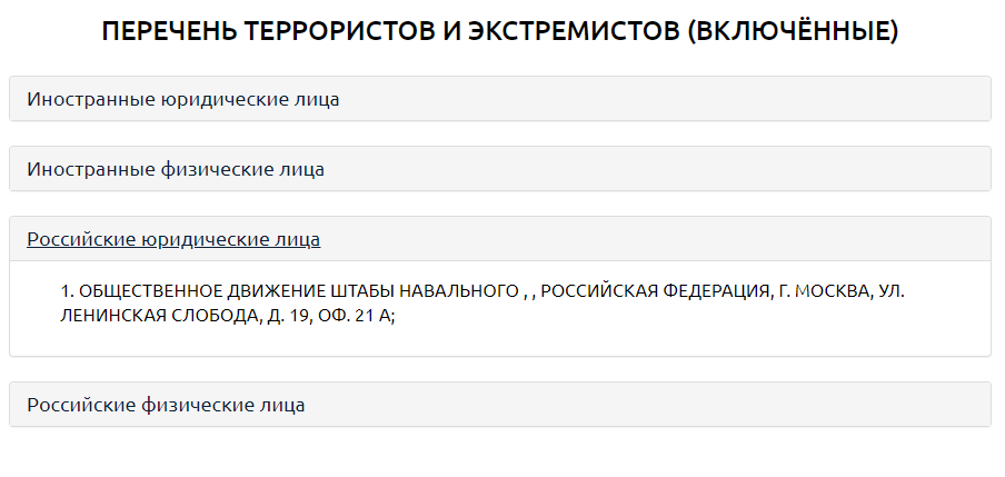 Реестр причастных к экстремизму. Список террористов и экстремистов. Перечень экстремистских организаций. Реестр экстремистов и террористов Росфинмониторинга.