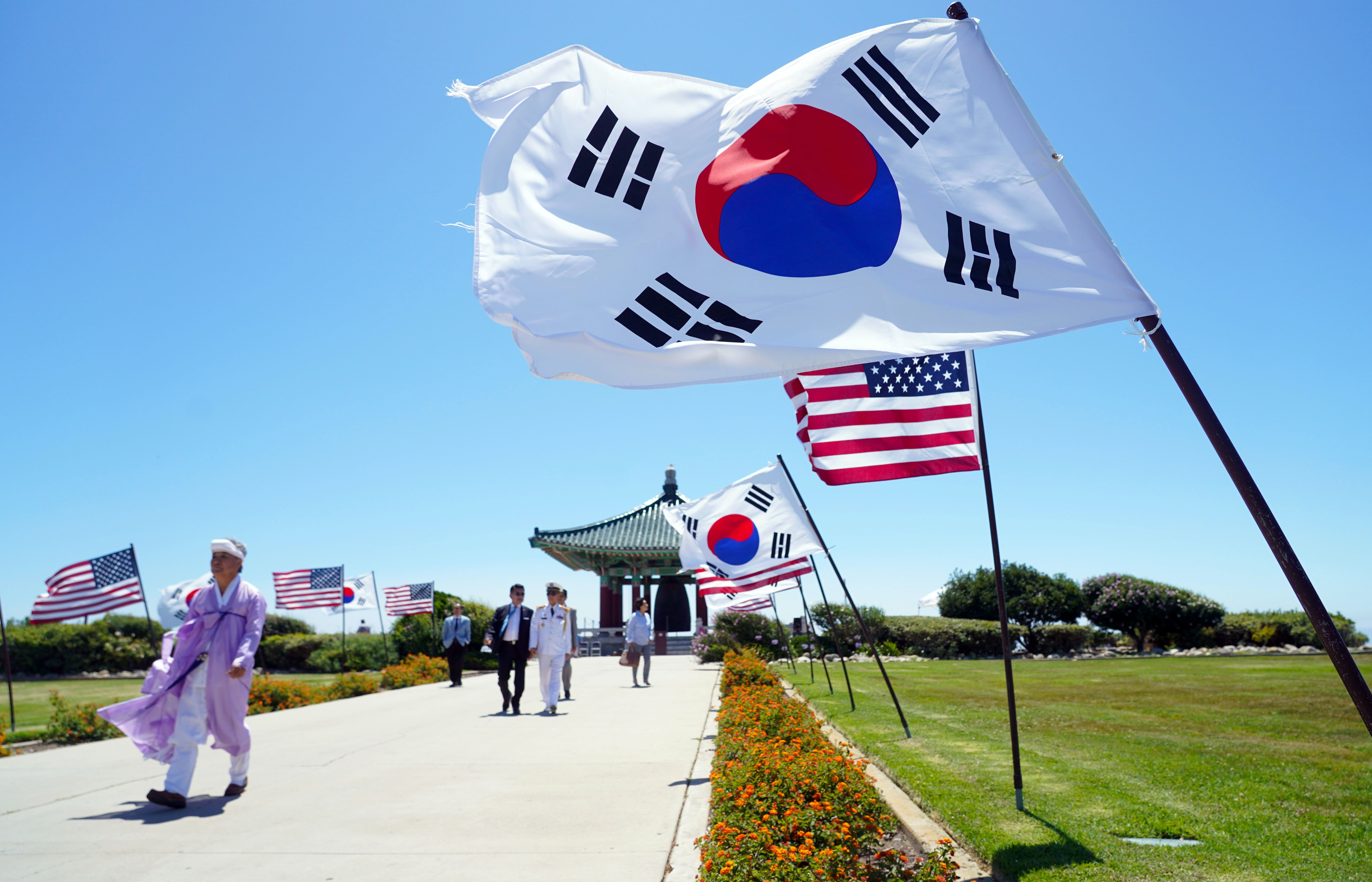 Флаг кореи фото