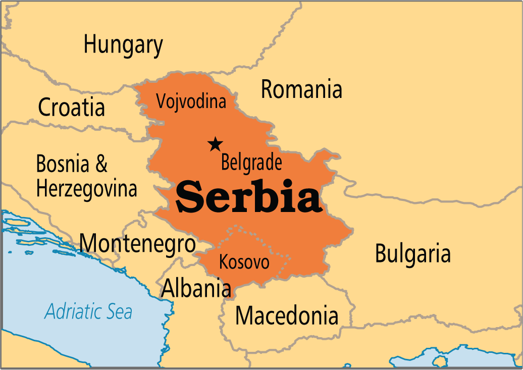 Сербия политическая карта